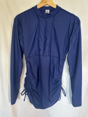 Long Sleeve Blue Women’s Swim Rash Guard by